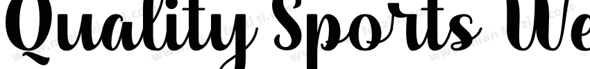 Quality Sports Wear字体转换